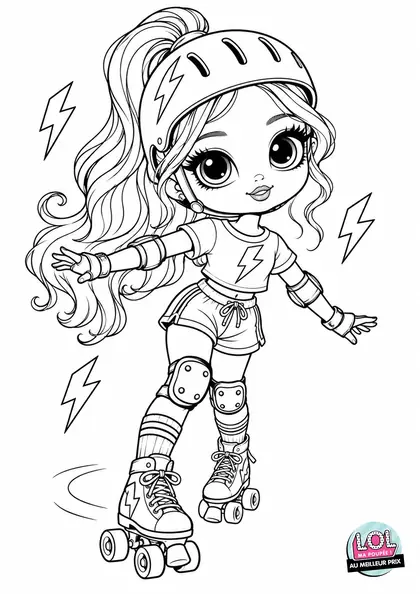 Coloriage LOL Poupée roller à imprimer
