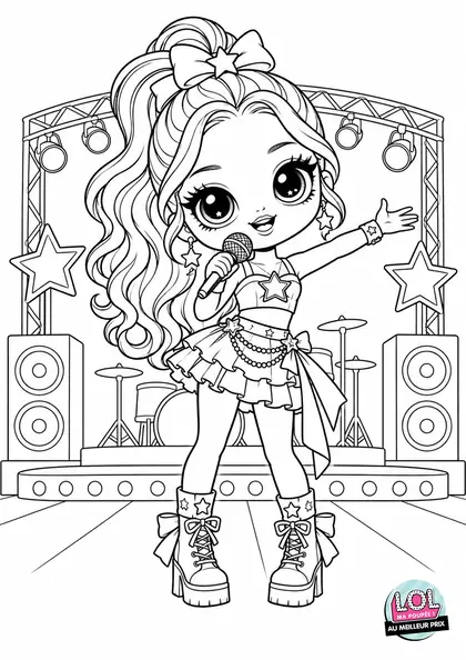 Coloriage LOL Music Festival à imprimer