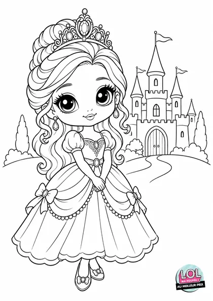 Coloriage LOL Princesse royale à imprimer