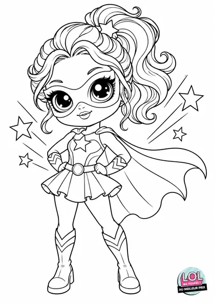 Coloriage LOL Super-héroïne à imprimer