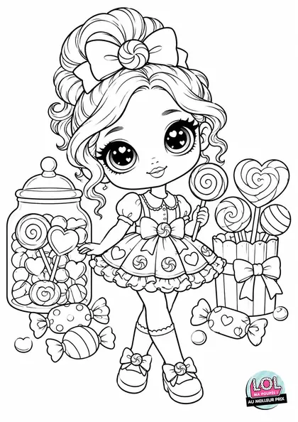 Coloriage LOL Poupée confiserie à imprimer