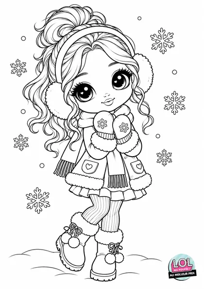 Coloriage LOL Journée dans la neige à imprimer