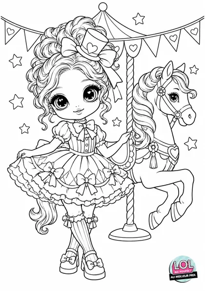 Coloriage LOL Fête foraine à imprimer