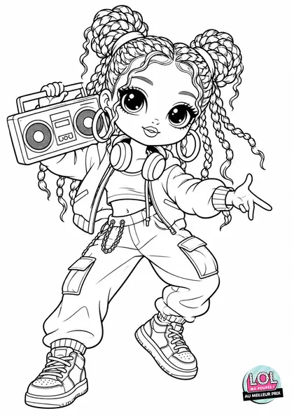 Coloriage LOL Danse hip-hop à imprimer