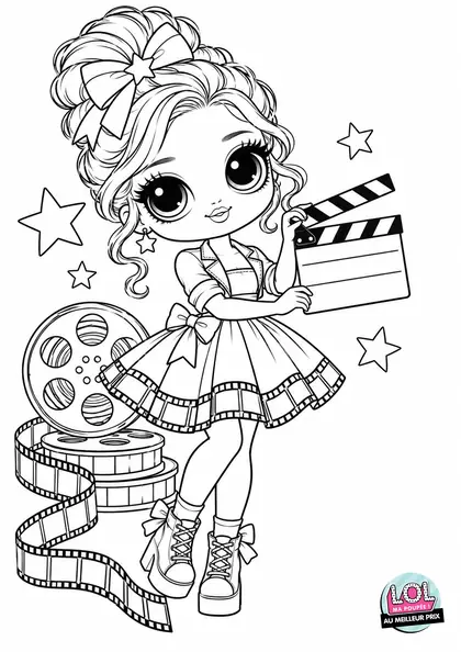 Coloriage LOL Poupée cinéma à imprimer
