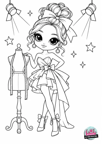 Coloriage LOL Défilé de mode à imprimer