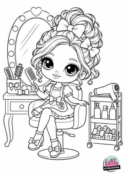 Coloriage LOL Salon de coiffure à imprimer