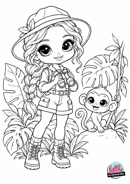 Coloriage LOL Exploratrice de la jungle à imprimer