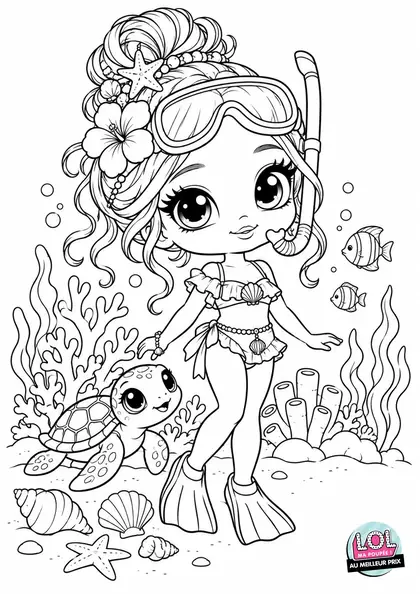 Coloriage LOL Exploratrice de l’océan à imprimer