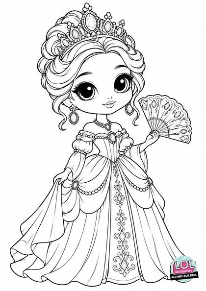 Coloriage LOL Reine glamour à imprimer